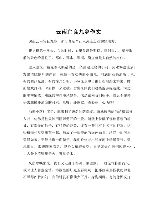 云南宜良九乡作文