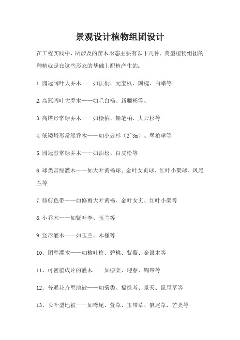 景观设计植物组团设计