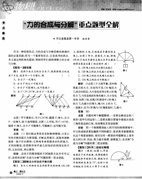“力的合成与分解”重点题型全解