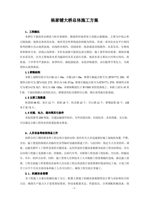山区大桥总体施工方案