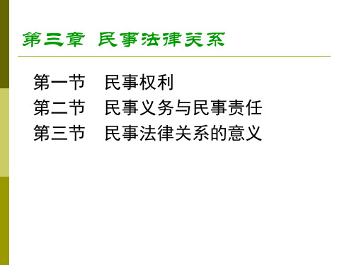 民法总论-民事法律关系