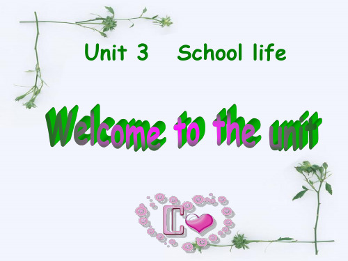 高中英语模块一School  life in the UK  课件