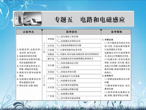 2013届高考物理二轮复习 第一部分 专题5 第二讲电磁感应精品课件