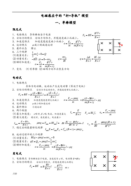 电磁感应中的导轨模型