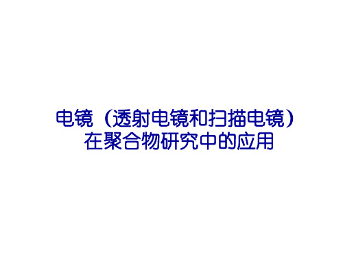 篇电镜透射电镜和扫描电镜PPT课件