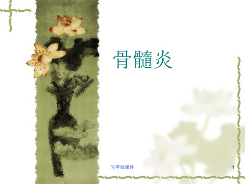 骨髓炎演示文稿ppt课件