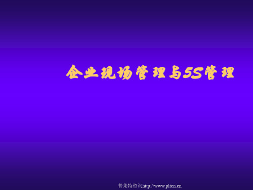 推荐-企业现场管理及5s管理讲义91页 精品