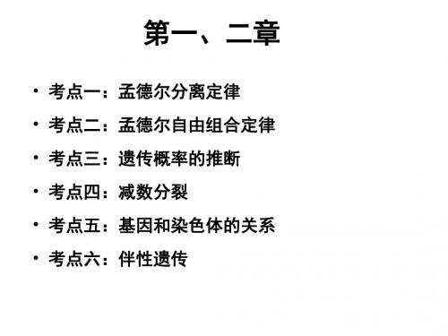 高中生物必修二1,2,7章学业水平考试复习
