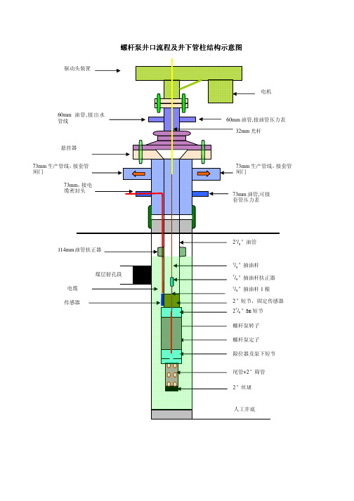 螺杆泵井筒及地面装置结构示意图