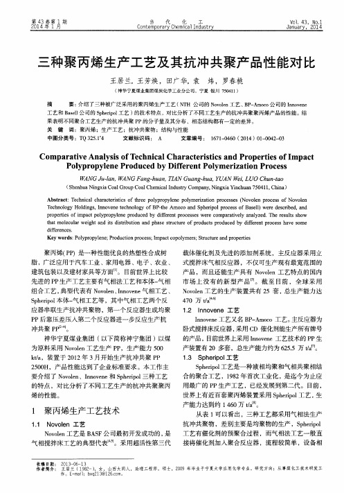三种聚丙烯生产工艺及其抗冲共聚产品性能对比