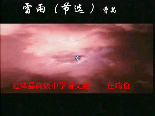 高二语文雷雨课件11