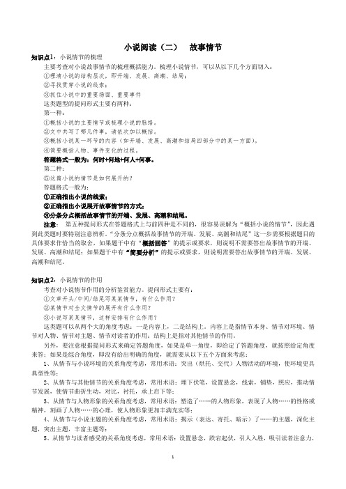 002-小说阅读(二)  故事情节(学生版)