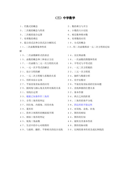 中学数学说课选题