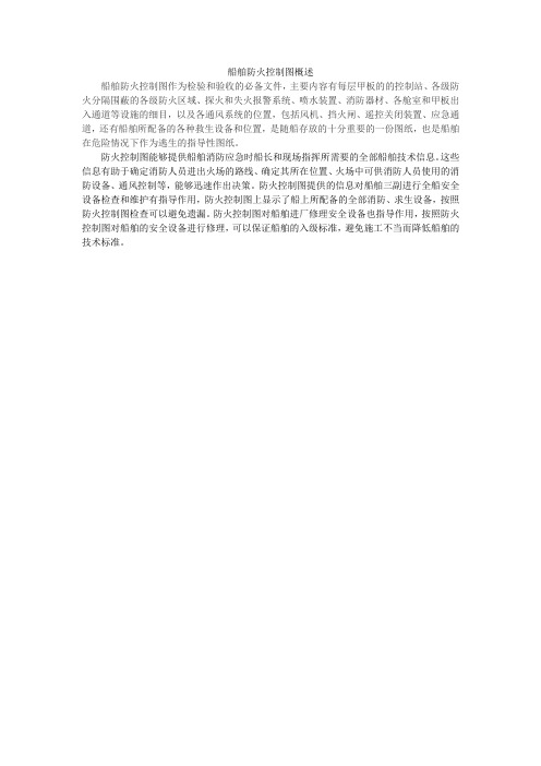 1.船舶防火控制图概述