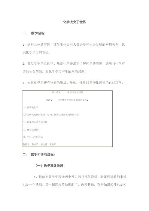 化学改变了世界