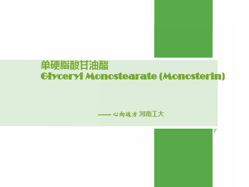 单硬脂酸甘油酯概要