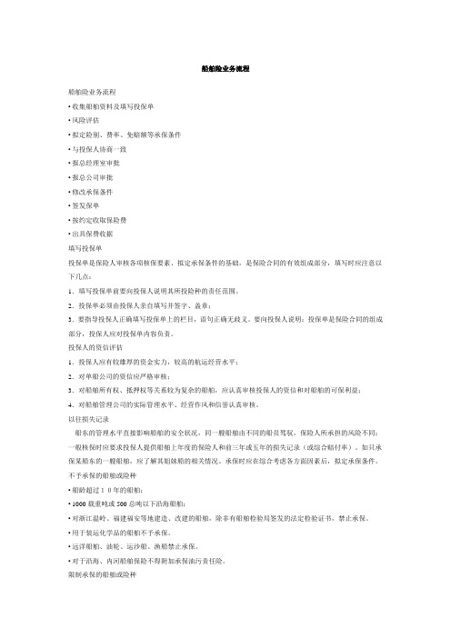 船舶险流程与免赔