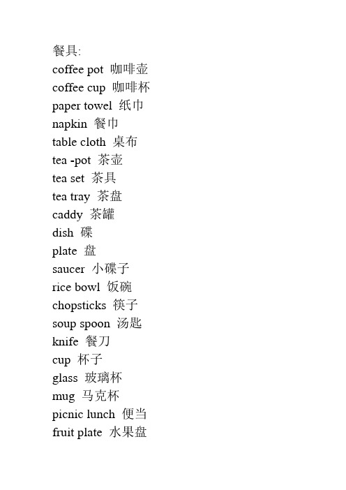 在国外生活必需的词汇