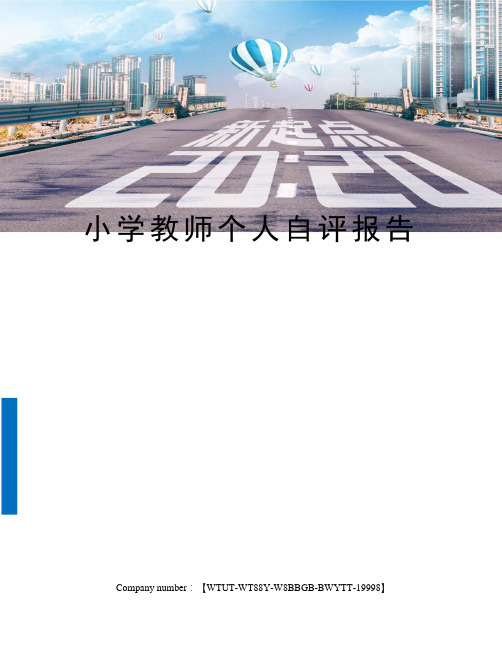 小学教师个人自评报告