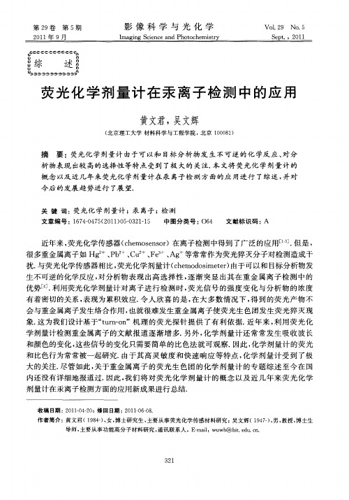 荧光化学剂量计在汞离子检测中的应用