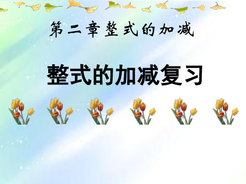 整式的加减单元复习 PPT
