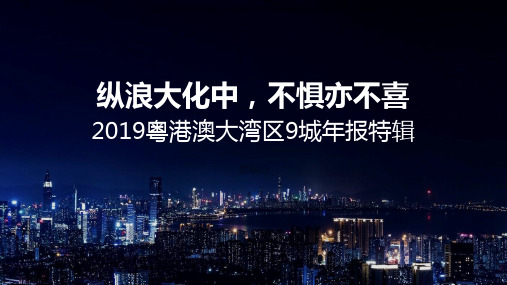 2019-2020年粤港澳大湾区9城年报特辑