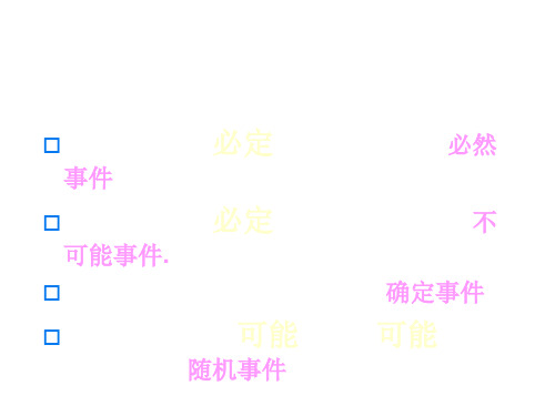 八年级数学确定事件和随机事件(PPT)5-4