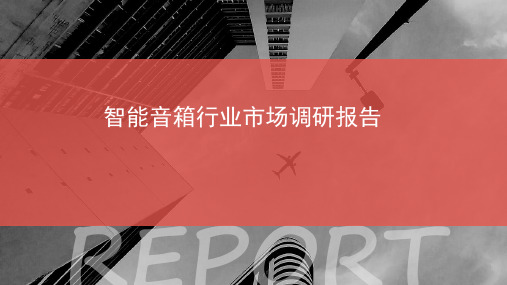 智能音箱行业市场调研报告