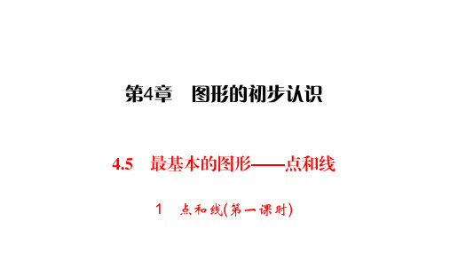 华师大版七年级上册数学练习课件-第4章 图形的初步认识-4.5 1点和线