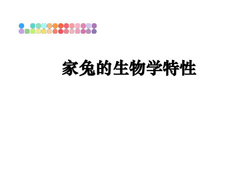 最新家兔的生物学特性教学讲义ppt课件