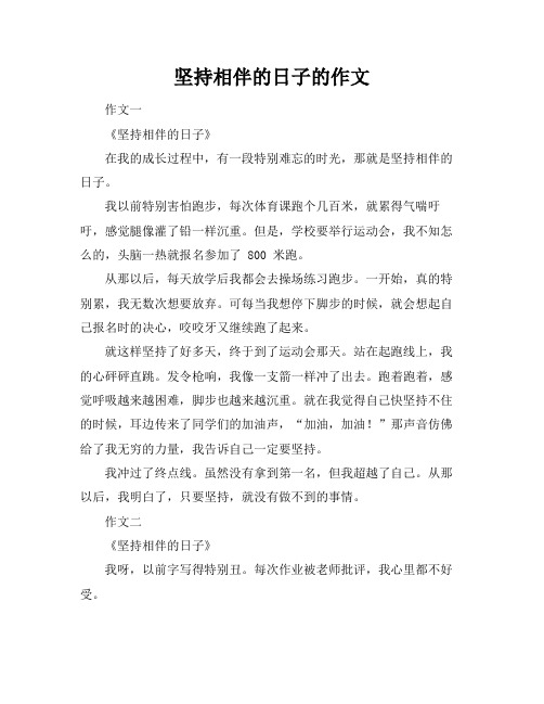 坚持相伴的日子的作文