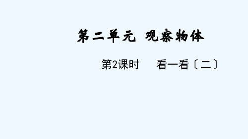 莆田市中心小学一年级数学下册 第二单元 观察物体 第2课时 看一看二课件 北师大版