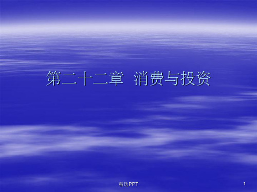 《消费与投资》PPT课件
