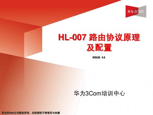 HL-007 路由协议原理及配置(v4.0-20031226)
