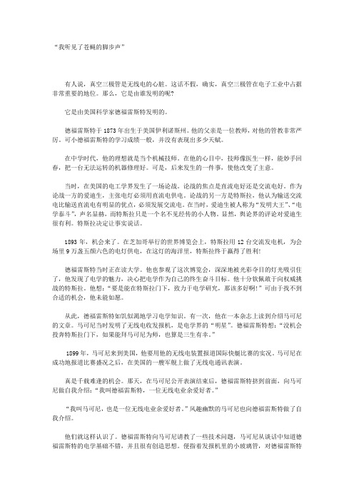 “我听见了苍蝇的脚步声”