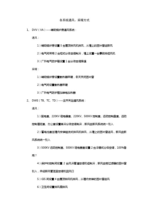 系统通风方式详述