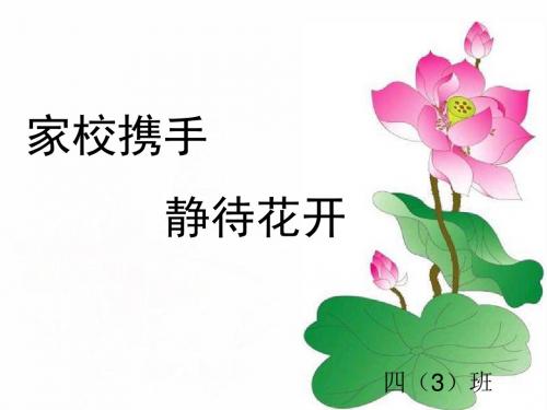 四年级家长会班主任发言稿PPT