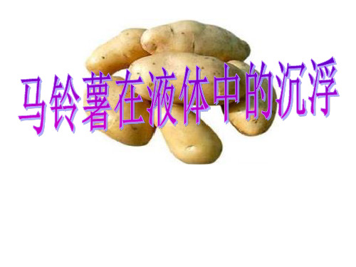 教科版科学《马铃薯在液体中的沉浮》精品推荐1