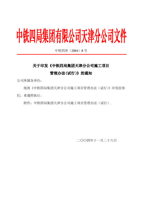 006 项目管理办法