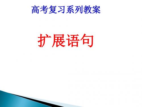 高考语文复习课件：扩展语句
