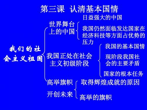 思想品德：第三课《认清基本国情》课件(人教版九年级)