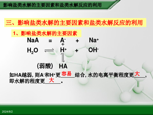 第三节盐类的水解第课时水解应用