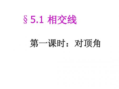 华师大版初中数学七年级上册《对顶角》课件