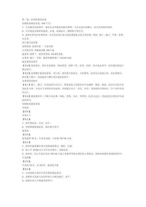 宝宝辅食4—6