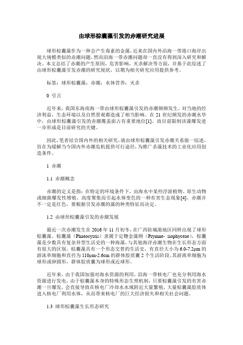 由球形棕囊藻引发的赤潮研究进展