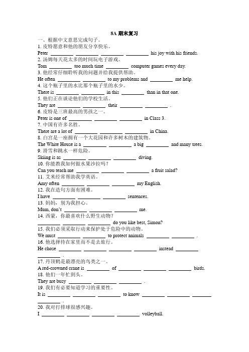 8A 期末复习