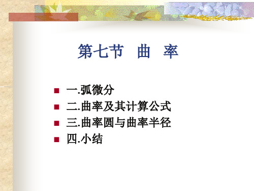 微积分 函数曲率