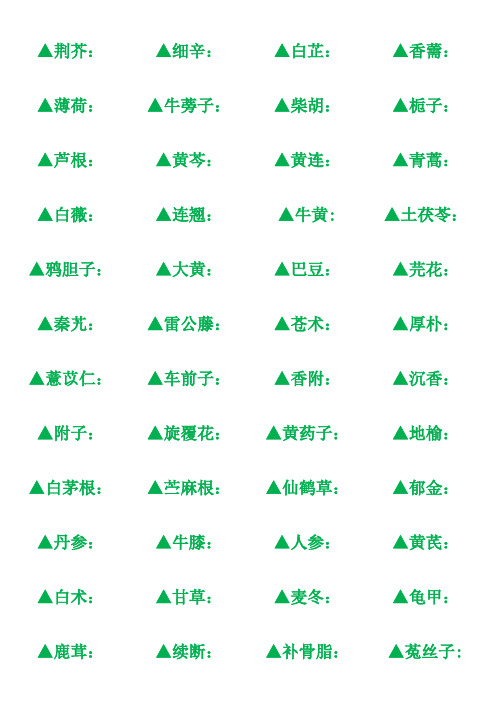 2015执业中药师_中药材双面打印小卡片