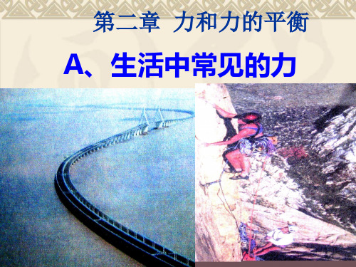 上科版高中物理必修1(高一)上2-a《生活中常见的力》ppt课件2