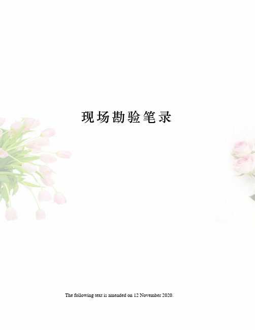 现场勘验笔录